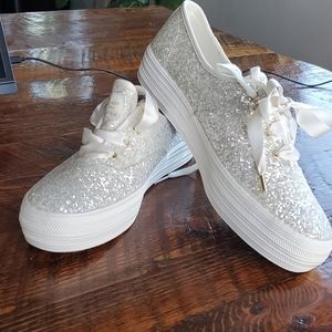 Keds Kate Spade Glitter Platform Sneakers